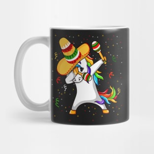 Dabbing Unicorn Cinco De Mayo Mug